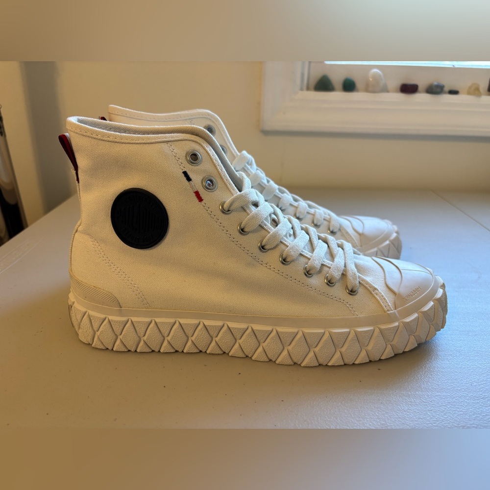 Palladium Palla Ace White High-Top Canvas Sneakers